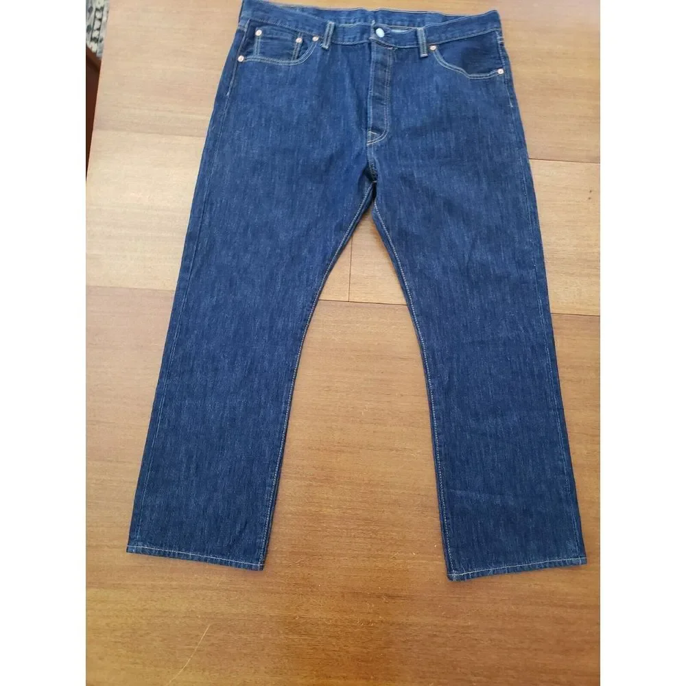 Men's 501‎ Levis Button Fly Original 40x30 Dark Wash
